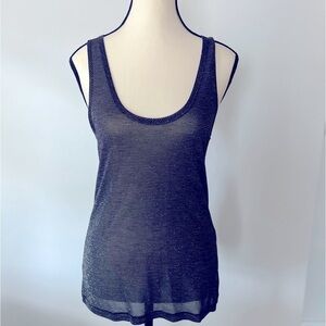 Rag & Bone Silver Metallic Tank Top